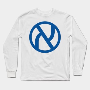 Jewish Anarchist Symbol (Tekhelet) Long Sleeve T-Shirt